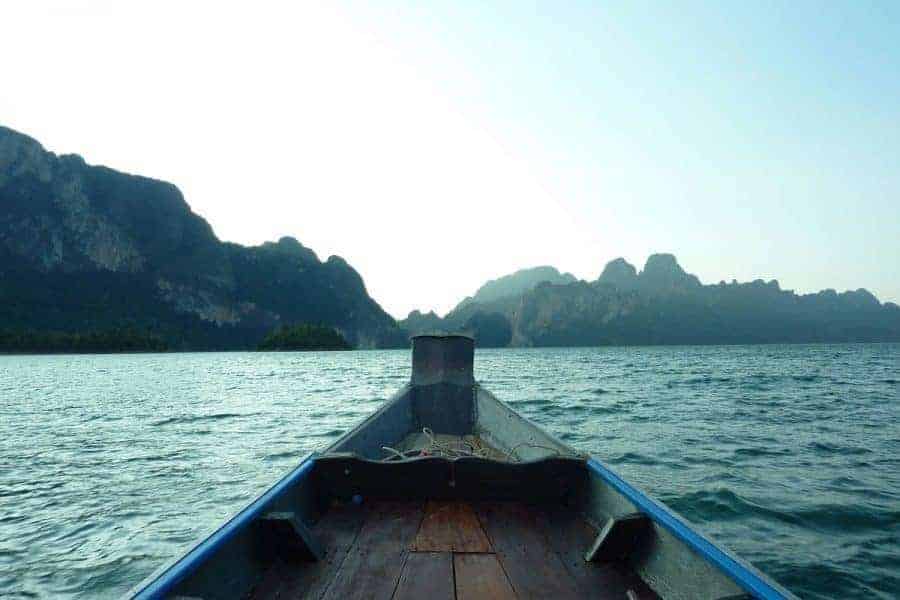 The view from the boat on Cheow Lan Lake (Ratchaprapha Dam)