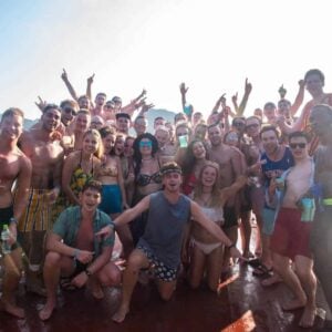 A Group Poses On The Boat - Castaways