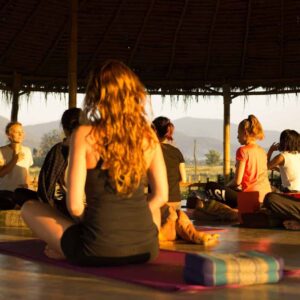 morning at Malyoga retreat in Chiang Maia Dhara