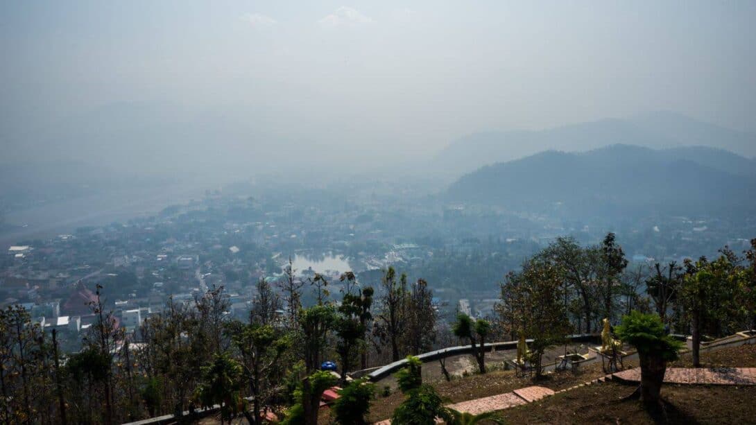 The "Haze". Photo taken from Mae Hong Son Mountain Temple.