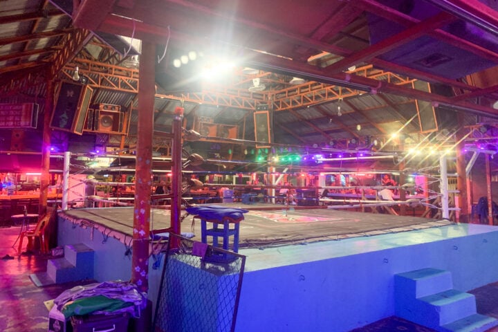Muay Thai boxing ring, Lamai, Koh Samui, Thailand